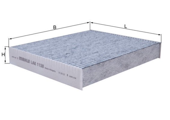 MAHLE LAK 1138 Filtru, aer habitaclu