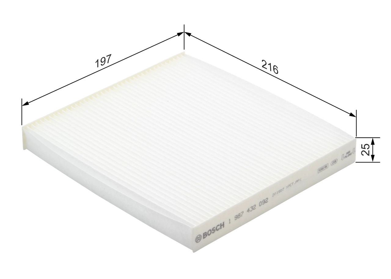 BOSCH 1 987 432 092 Filtru, aer habitaclu
