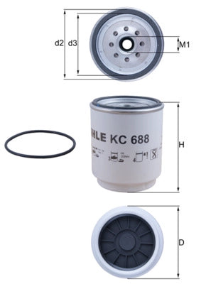 MAHLE KC 688D Filtru combustibil