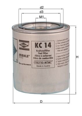 MAHLE KC 14 Filtru combustibil