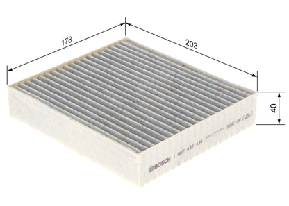 BOSCH 1 987 432 434 Filtru, aer habitaclu