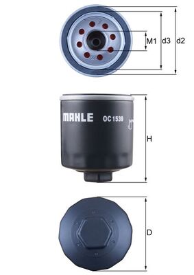 MAHLE OC 1539 Filtru ulei