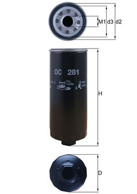 MAHLE OC 281 Filtru ulei