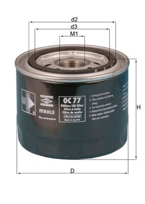 MAHLE OC 77 Filtru ulei