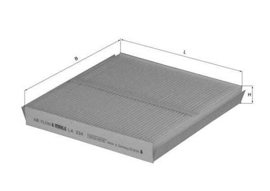 MAHLE LA 234 Filtru, aer habitaclu
