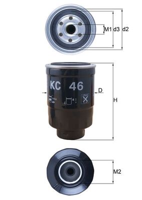 MAHLE KC 46 Filtru combustibil