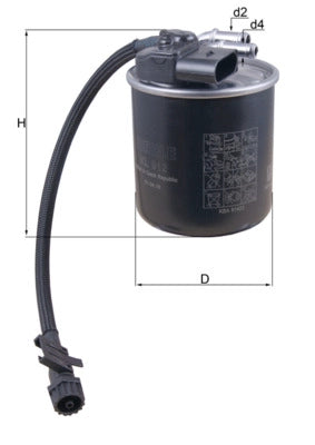 MAHLE KL 912 Filtru combustibil