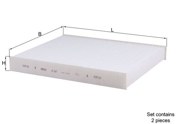 MAHLE LA 467/S Filtru, aer habitaclu