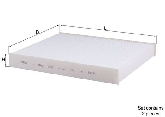 MAHLE LA 467/S Filtru, aer habitaclu